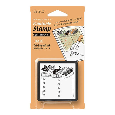 Paintable stamp -shopping list-