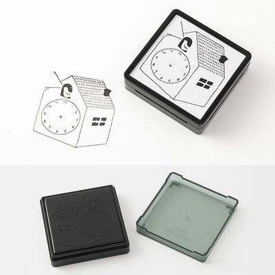 Paintable stamp -clock-
