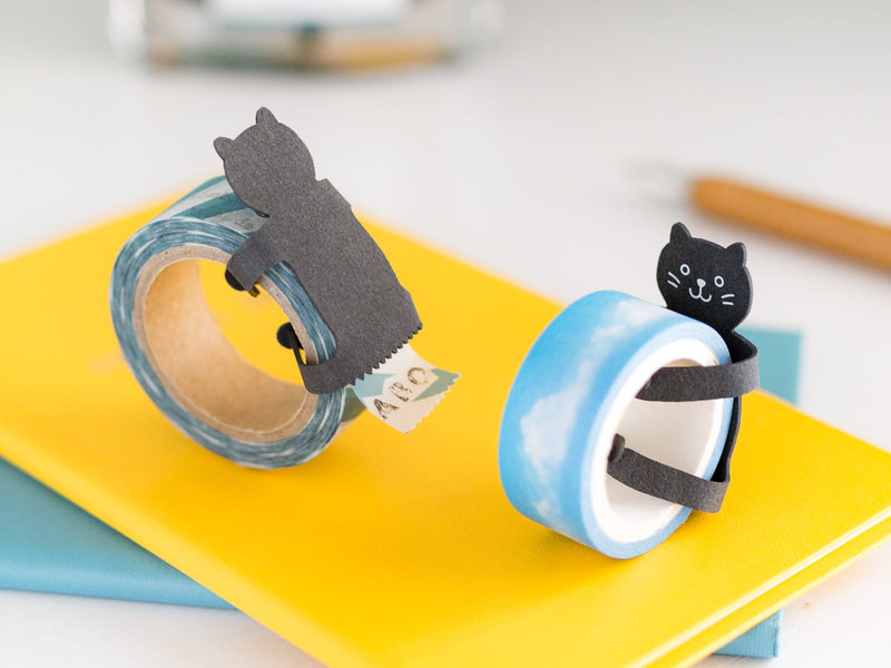 Masking tape dispenser -Animal Hug "Black cat"-