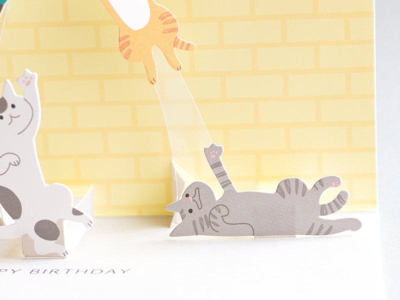 Birthday card -jumping cats-