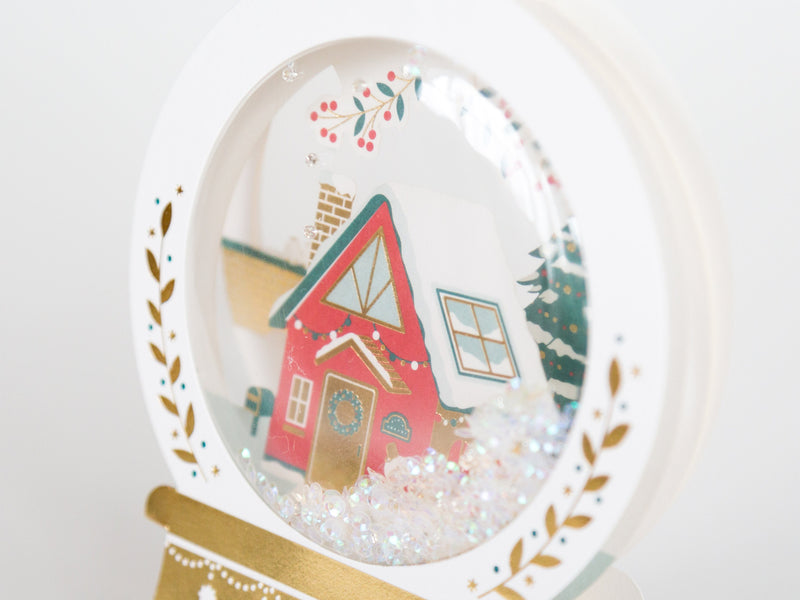 Christmas card "Snow globe -Santa&