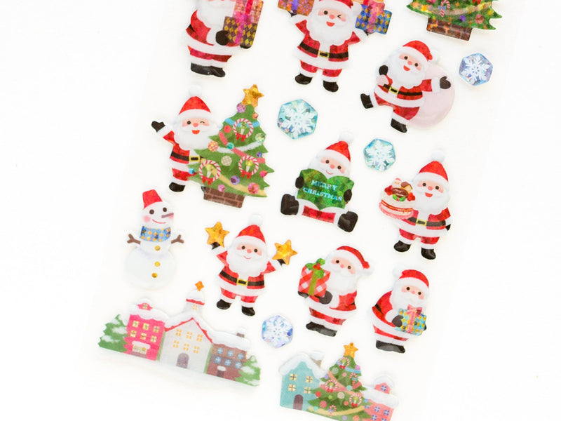 Christmas 3D glittering gel Sticker -Santa Claus-