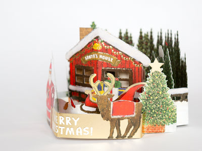 Christmas card "Landscape card -Santa claus house-"