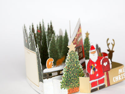 Christmas card "Landscape card -Santa claus house-"