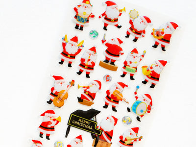 Christmas 3D gel Sticker -Santa Claus performing-