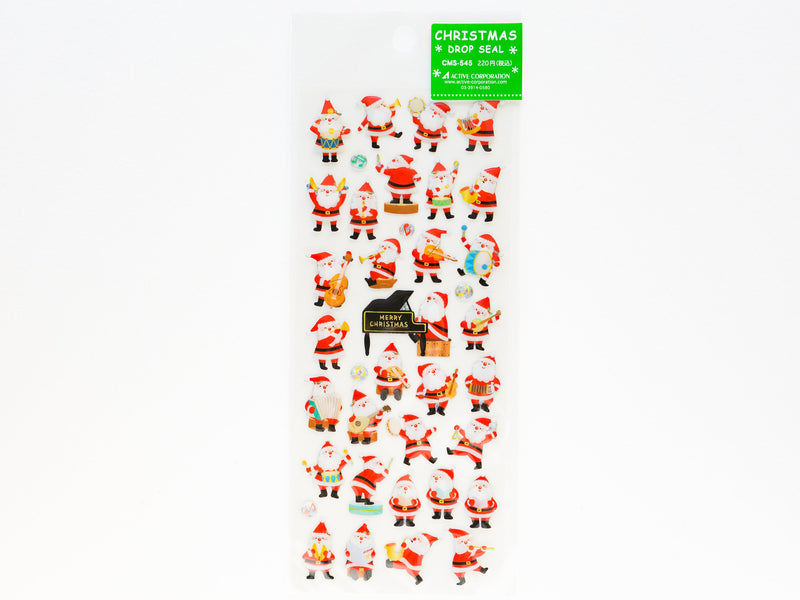 Christmas 3D gel Sticker -Santa Claus performing-