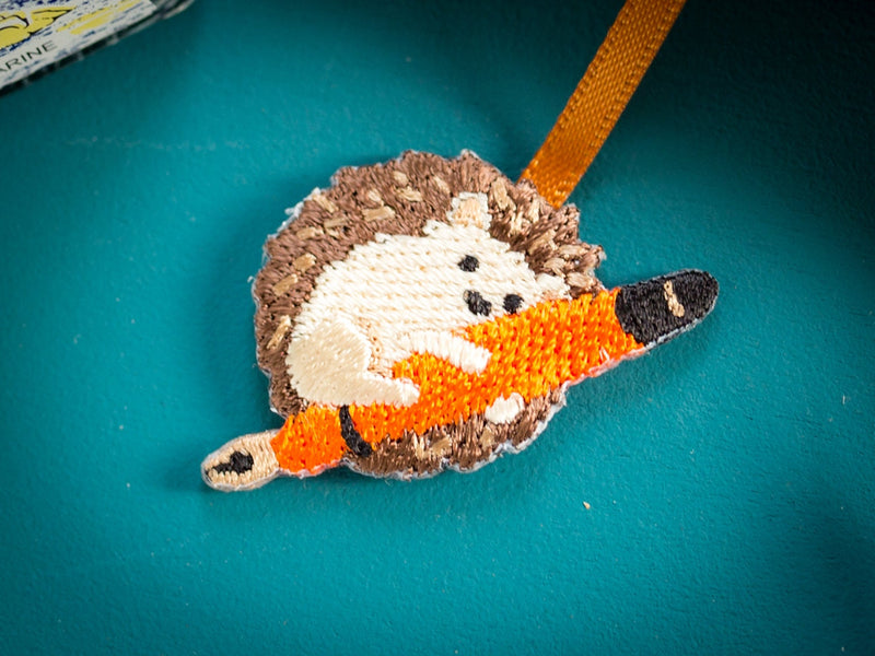 Hedgehog embroidery  bookmarker