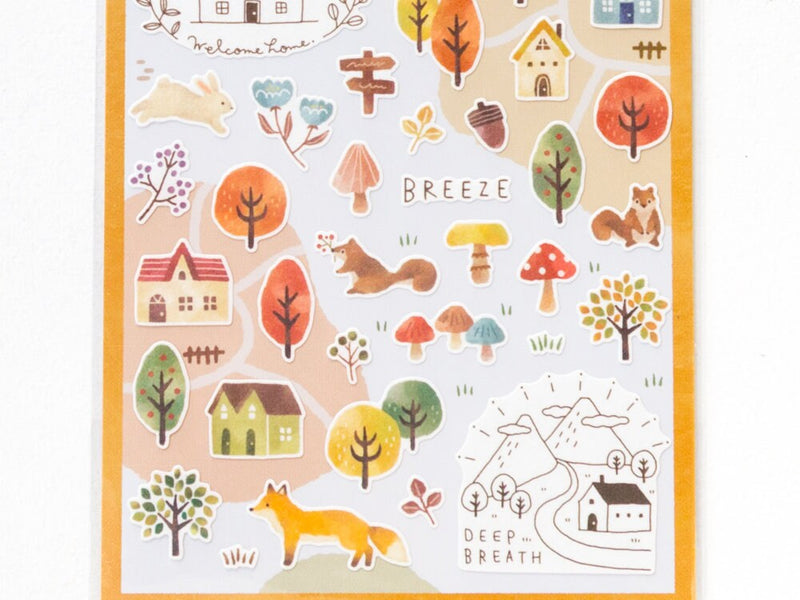 Sticker -Four seasons in the forest "harvest autumn"-