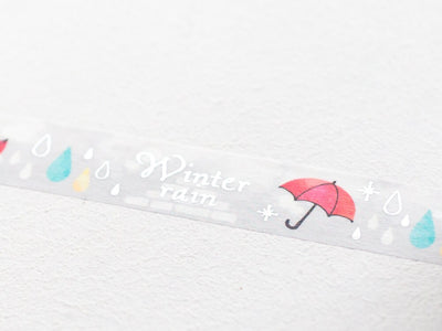 Gold Foil  Masking Tape -Winter rain- / kamiiso sansho / SAIEN / Japanese stationery/ made in Japan