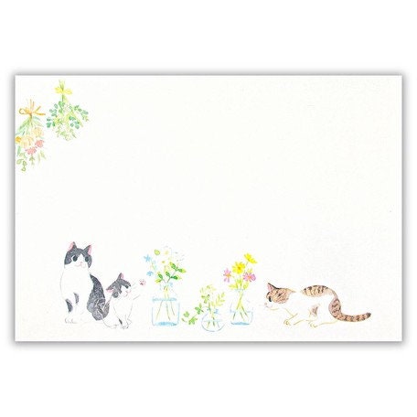 Washi Writing Letter Pad and Envelopes -Daily cats-