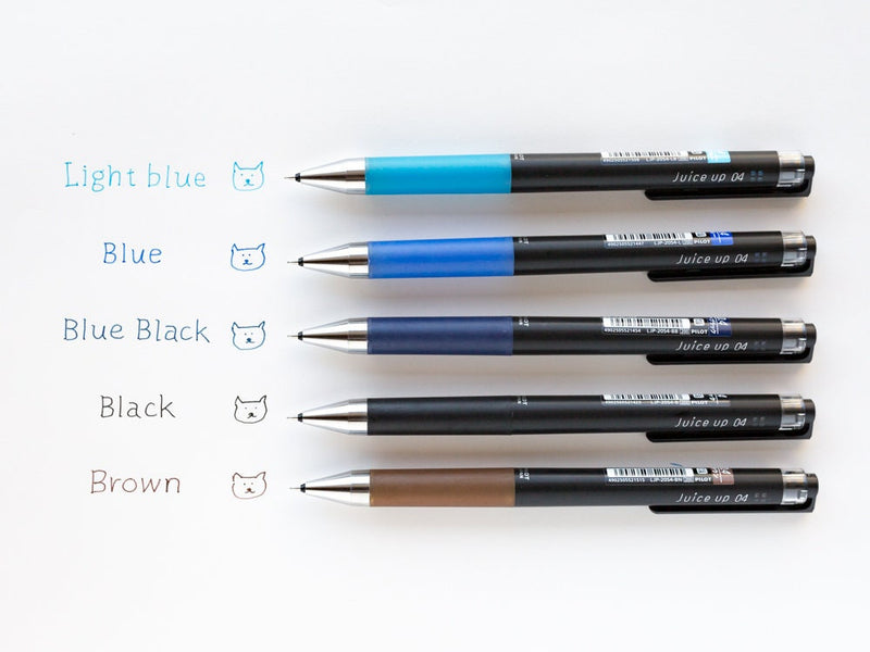PILOT Juice Up  Knock Gel Ink  Ballpoint Pen 0.4mm - Black / Brown / Blue black / Blue / Light blue -