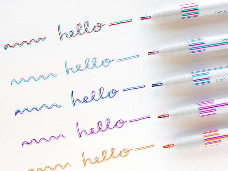 Sunster Two-Color Line Pen -twiink- , double line water-based pen