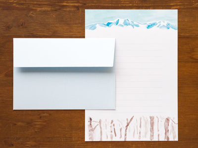 Letter set -Sky and Sea series- "white birch"-