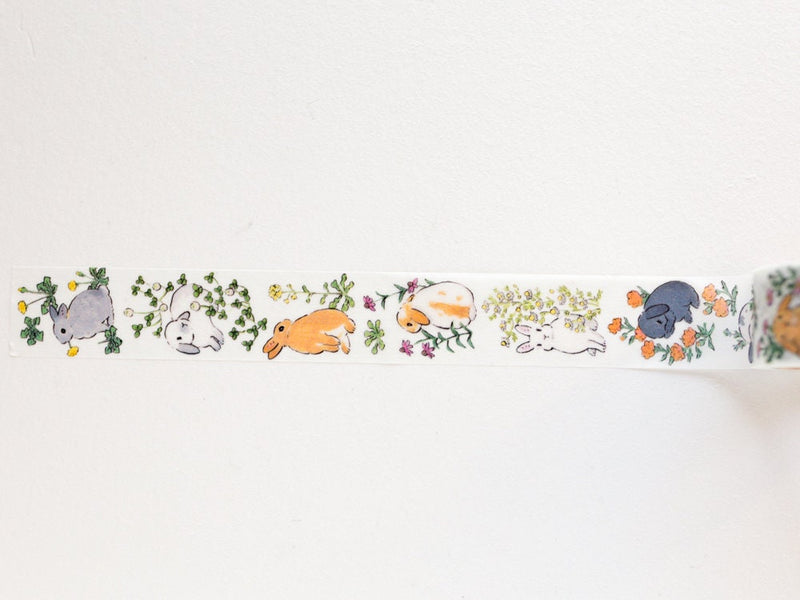 Masking Tape -rabbits in the flower-