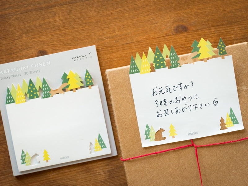 Die-cut Sticky Notes -forest-