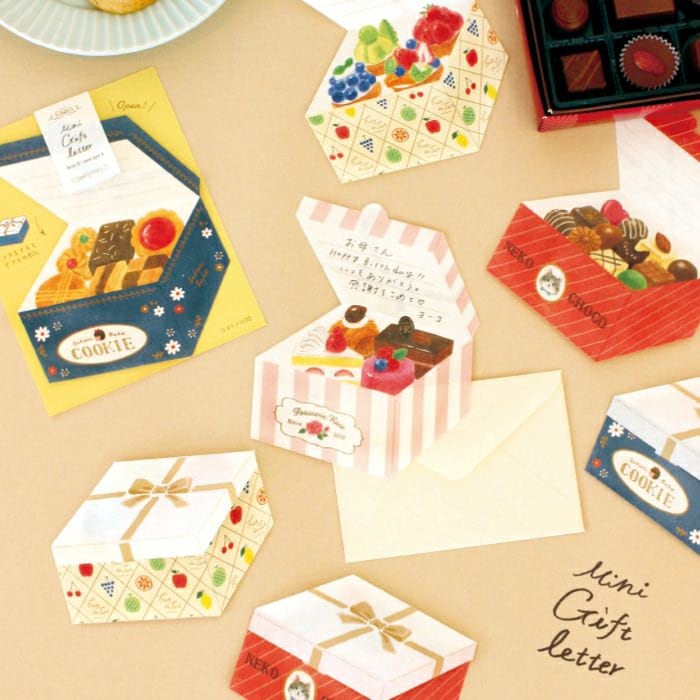 Washi mini letter set  -cookie box- /FURUKAWA SHIKO/ Japanese writing letter set /made in Japan