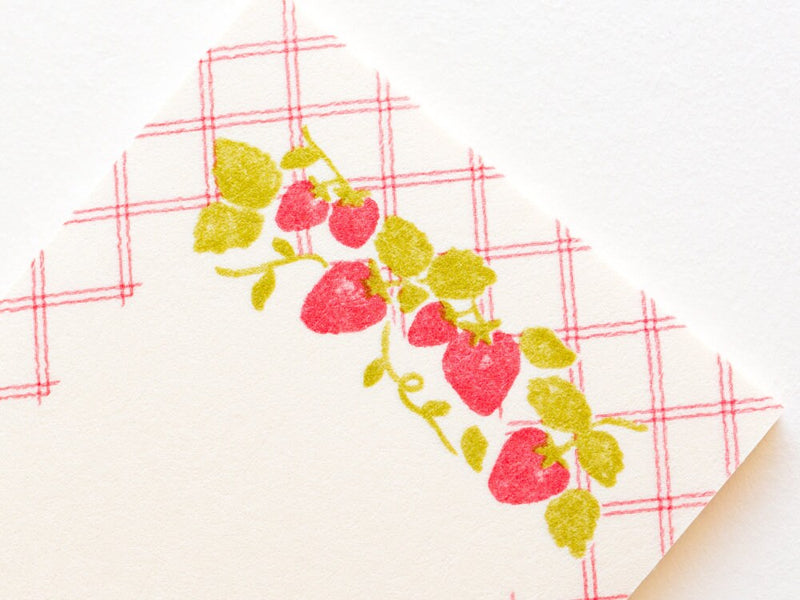 Washi mini letter set -flavor tea strawberry-