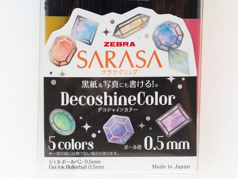ZEBRA SARASA CLIP DecoshineColor 0.5mm -5colors-