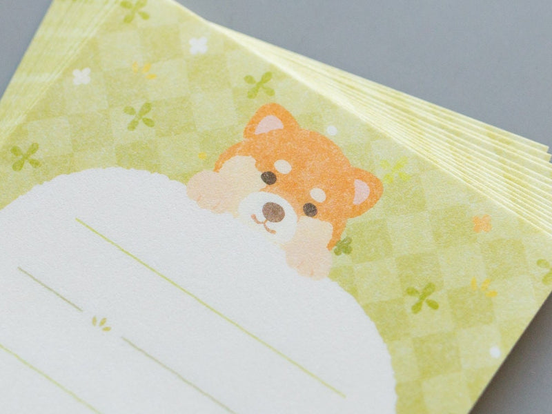 Iyo Washi mini letter set " Pyokotto -Shiba dog- "