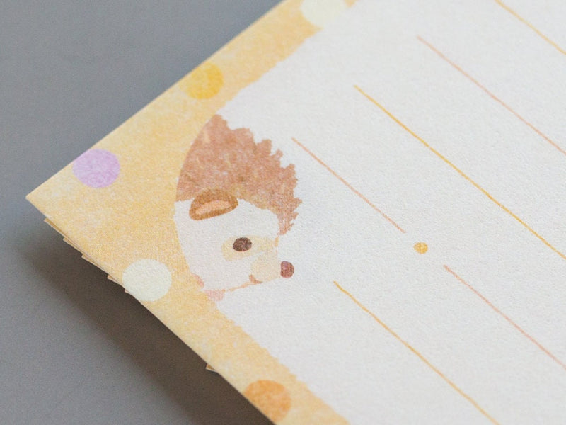 Iyo Washi mini letter set " Pyokotto -Hedgehogs- " / NB / Japanese mini notes and envelopes / made in Japan