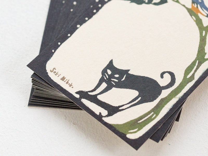 Classiky mini message card -black cat- /