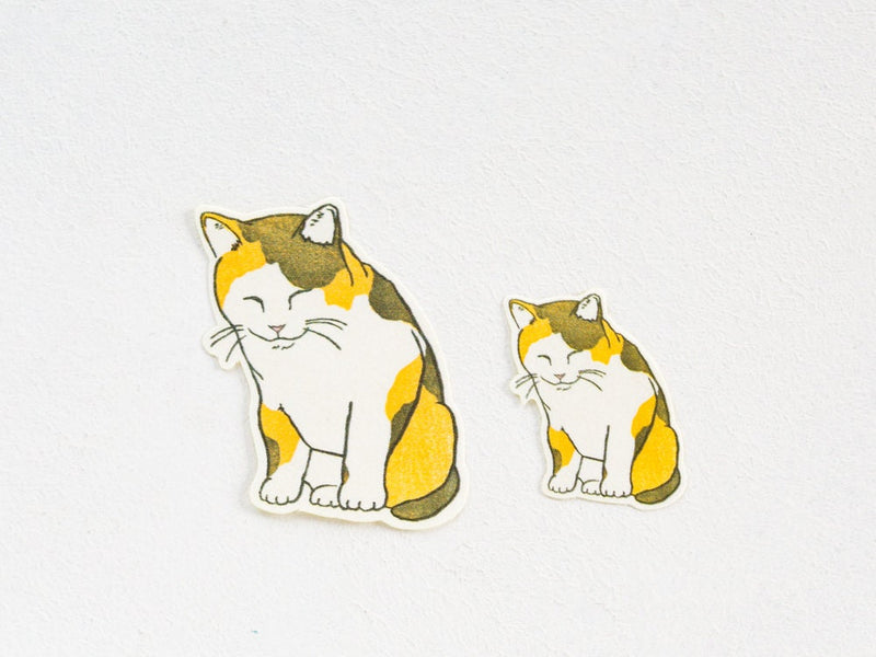 Classiky die-cut flake stickers -kitten-
