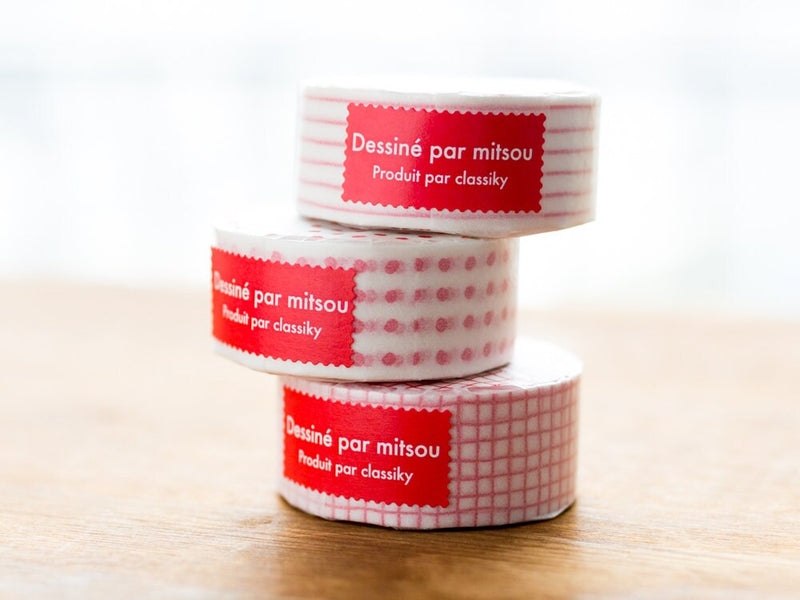 Classiky washi tape -red line-  / Item No 45634-03 /