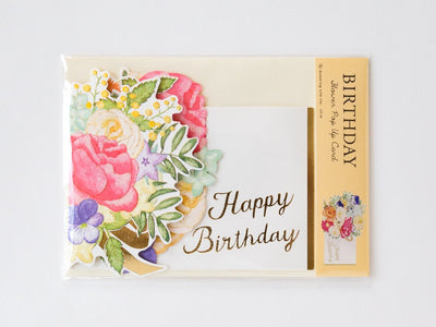 Pop-up birthday Card -bouquet-