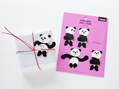 mini mini die-cut card -panda hug-