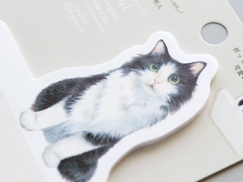 Die-cut Sticky Notes "VILLE et Minou -Norwegian Forest cat Paul-