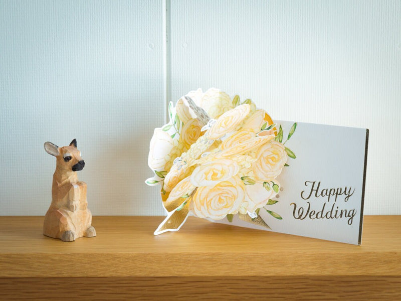 Pop-up wedding Card -bouquet