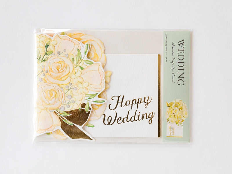 Pop-up wedding Card -bouquet