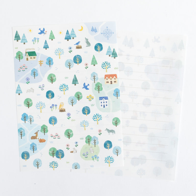 Letter set -Four seasons in the forest "winter shooting star" -