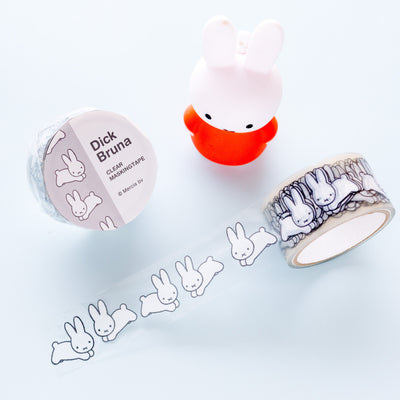 Dick Bruna tearable Clear Masking Tape -rabbit-  ※Miffy doll is not included※