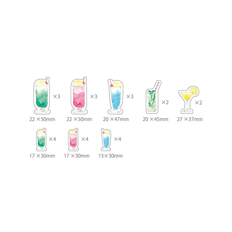 Clear flake sticker -KOHAKU "drink"-