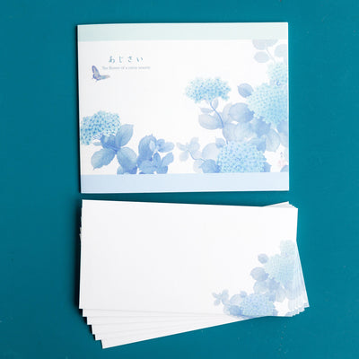 Letter Pad and Envelopes -Hydrangea and butterfly-
