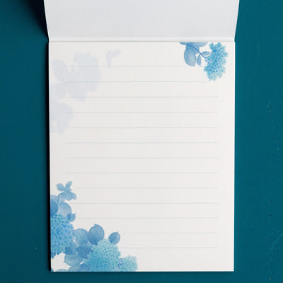 Letter Pad and Envelopes -Hydrangea and butterfly-