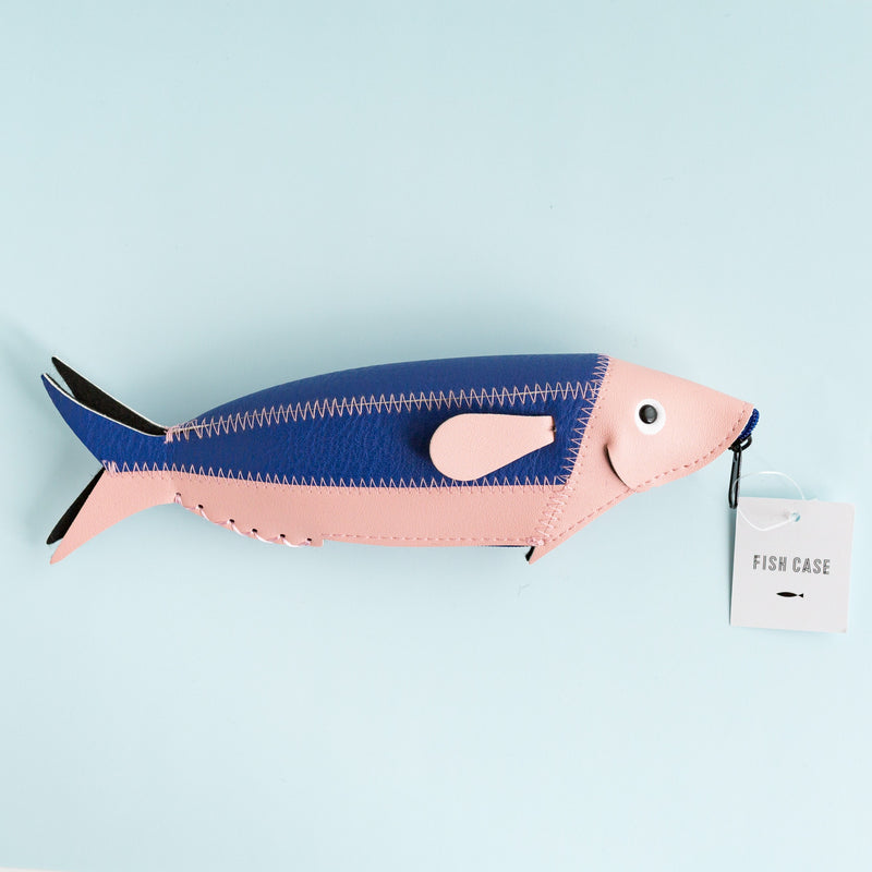 Fish Pen Case -Pink & Purple-