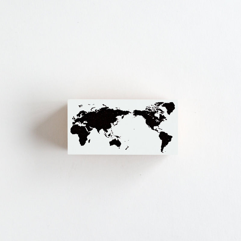 mizushima rubber stamp -world map-