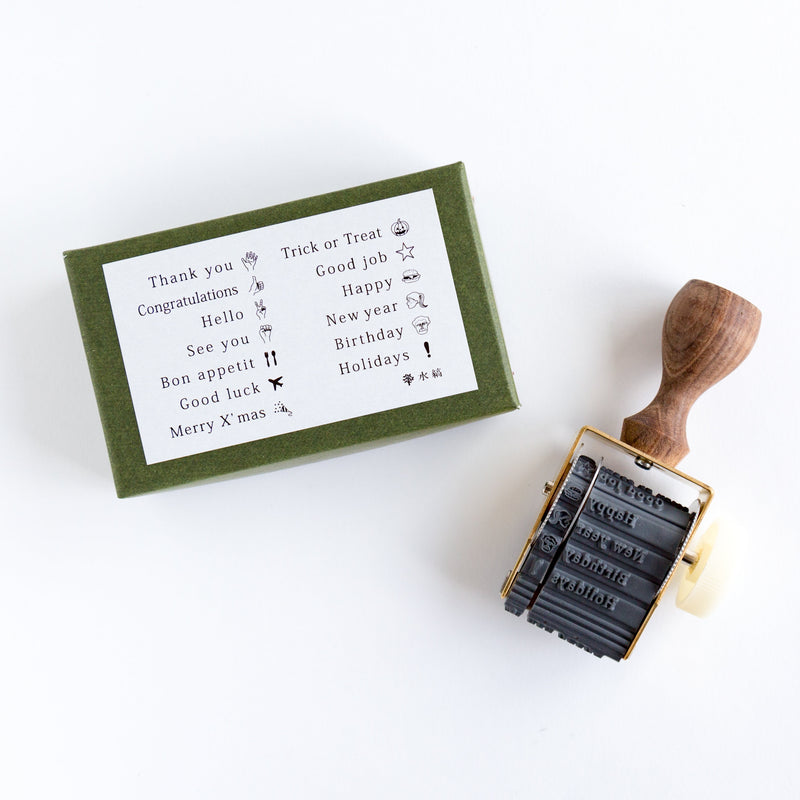 mizushima rotating stamp 168 patterns -message- – Fantastic Japan