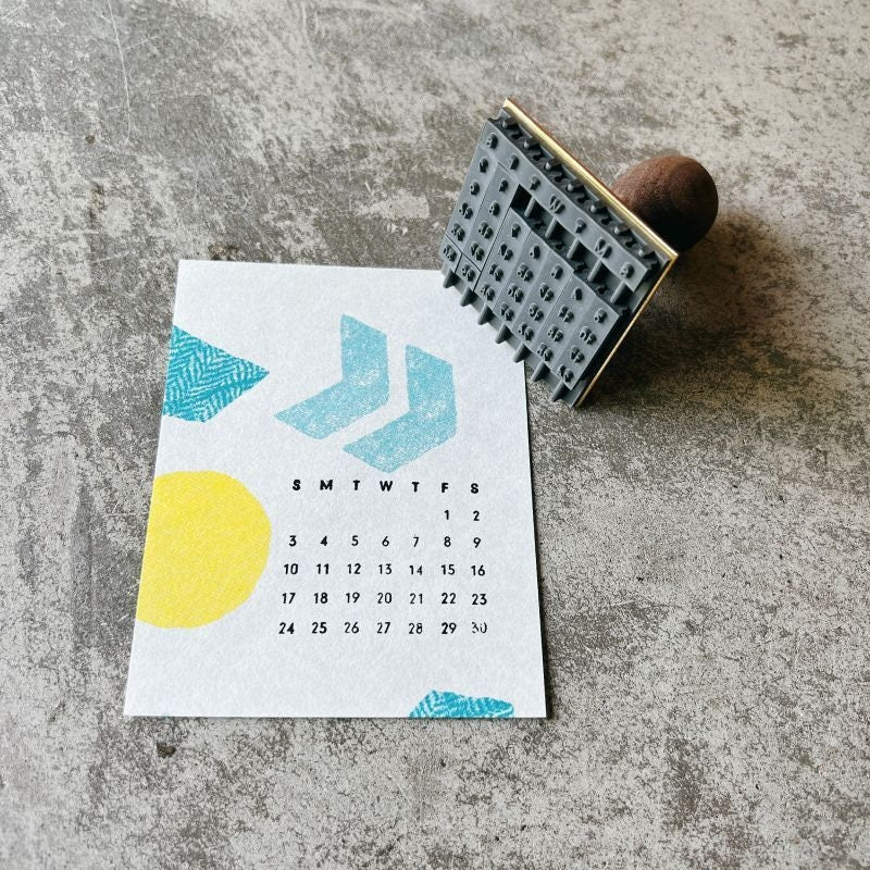 mizushima perpetual calendar stamp