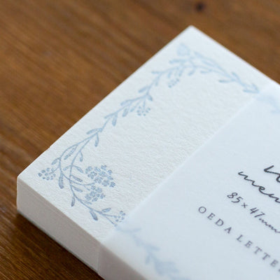 Oeda Letterpress printing -Note cards noble "silver"-