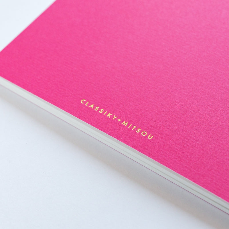 Classiky Thread Stitching Notebook (plain) -fuchsia pink-