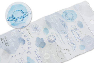 Silver foil sticker -Line and colors "universe"-