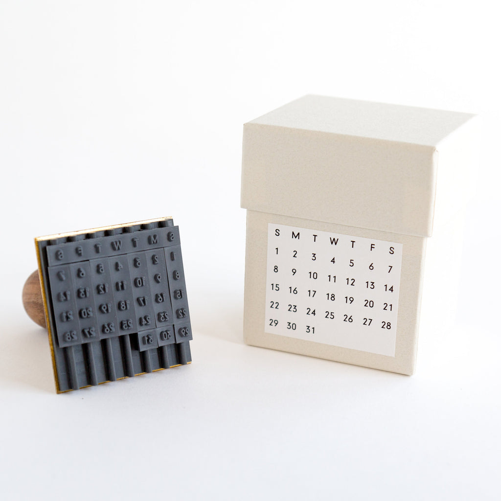Mizushima Brass and Rubber Stamp - Perpetual Calendar - Paper Plus Cloth