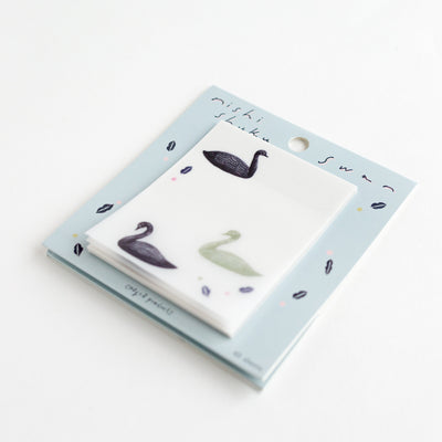 Tracing paper sticky notes -swan- by nishishuku