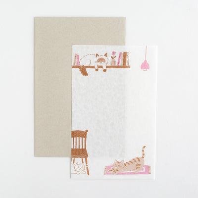 Washi mini letter set -osanpo "house cats"-