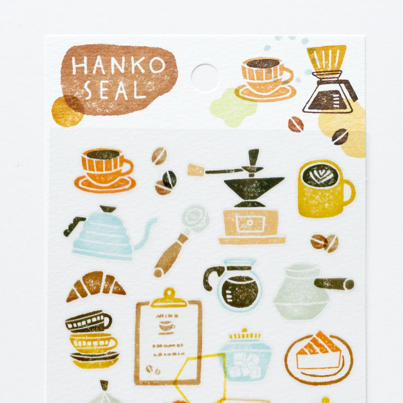 Translucent sticker - HANKO SEAL "cafe"-