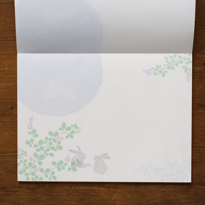 Letter Pad and Envelopes -rabbit and moon-