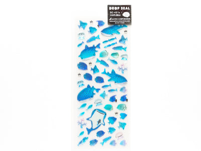 Hard gel 3D sticker -whale shark-